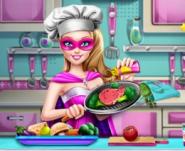 Süper Barbie'ye Yemek Pişir